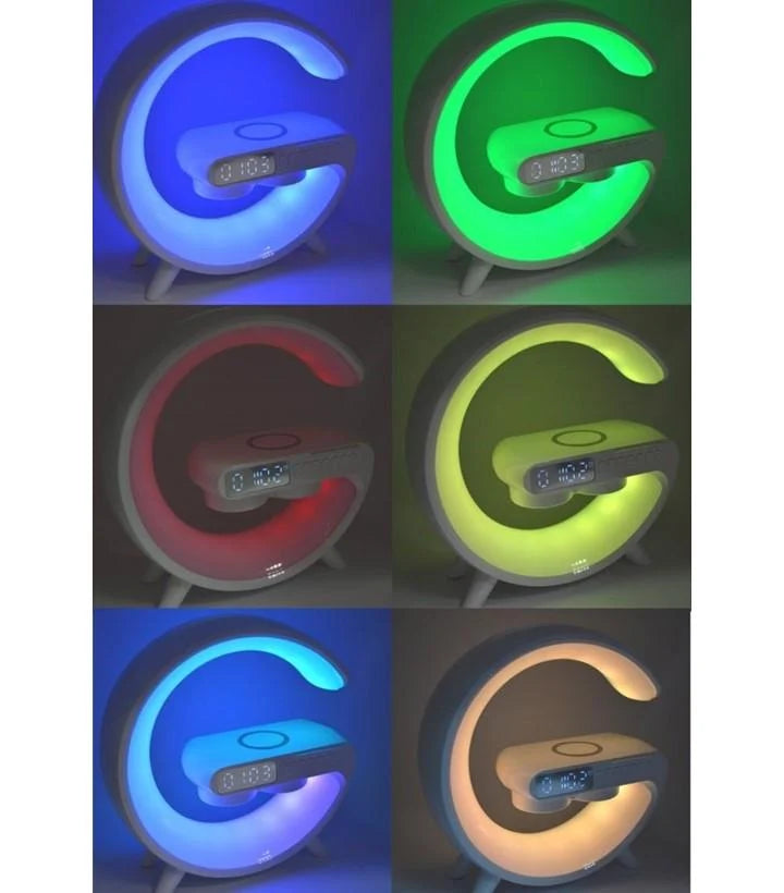 Multifunkcionalna LED lampa-punjač-Bluetooth zvučnik i sat