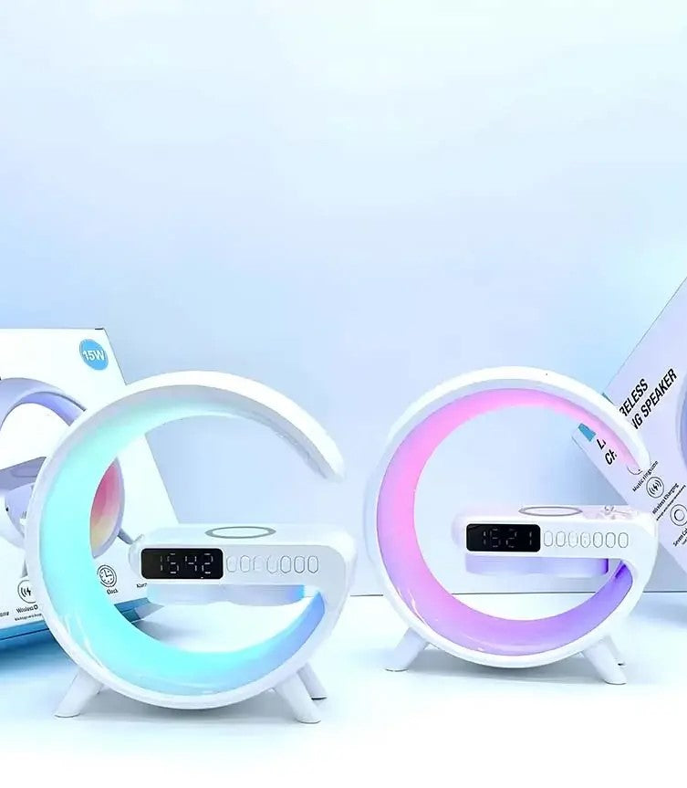 Multifunkcionalna LED lampa-punjač-Bluetooth zvučnik i sat