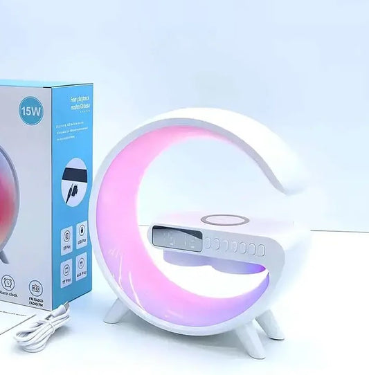 Multifunkcionalna LED lampa-punjač-Bluetooth zvučnik i sat
